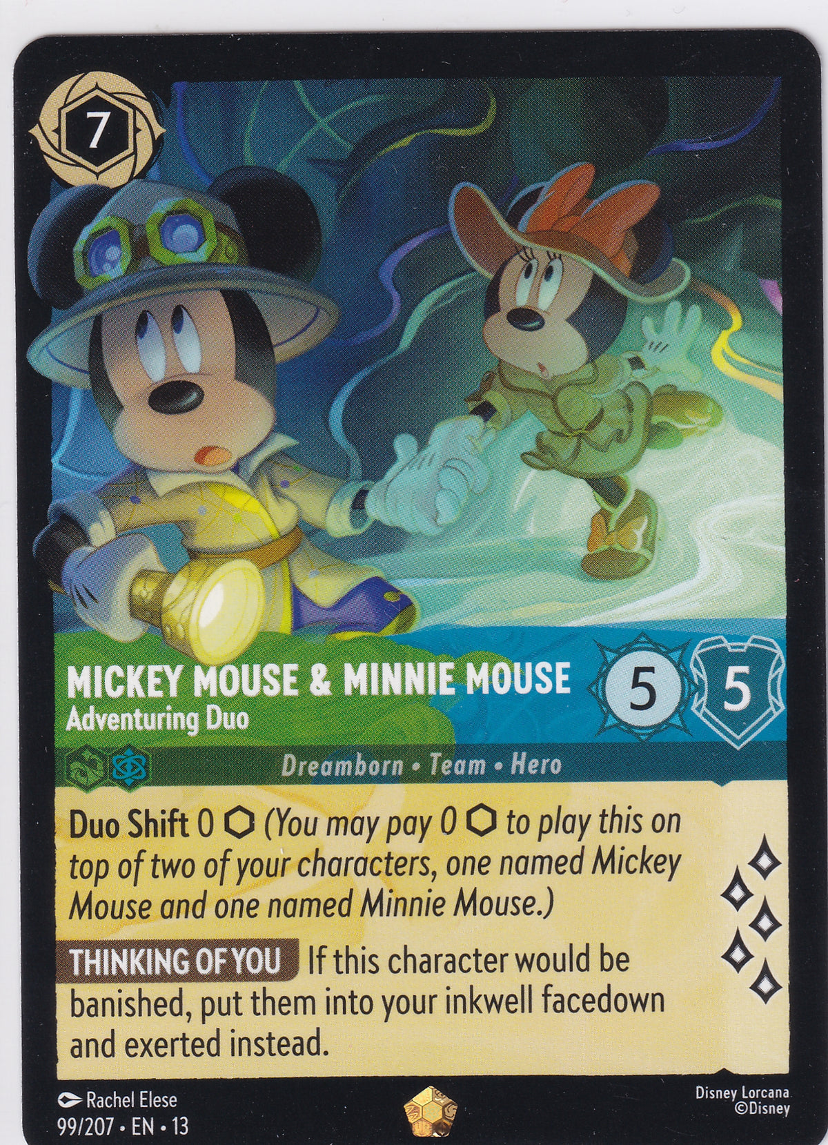 Mickey Mouse & Minnie Mouse Adventure Duo 99/207 Cold Foil Attack Of The Vine Lorcana