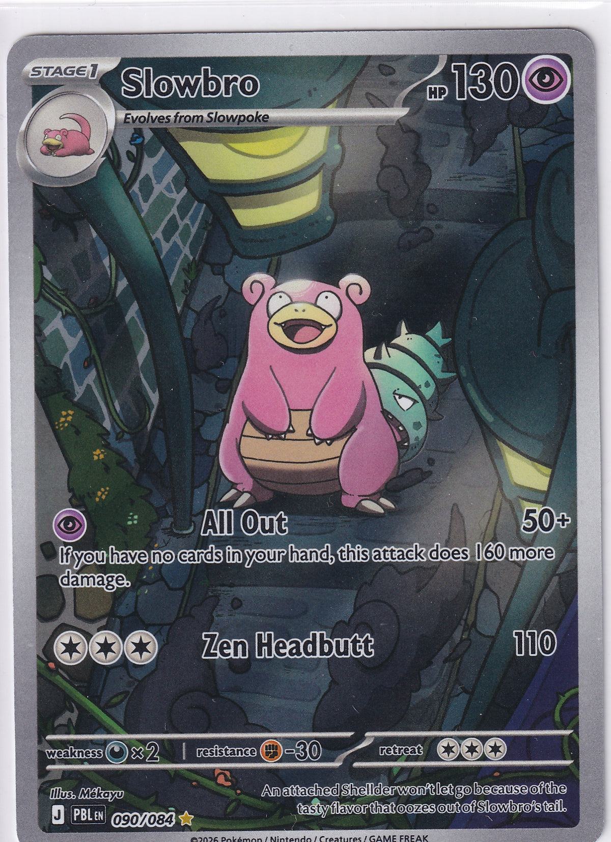 Slowbro 090/084 Illustration Rare Mega Evolutions Pitch Black #2