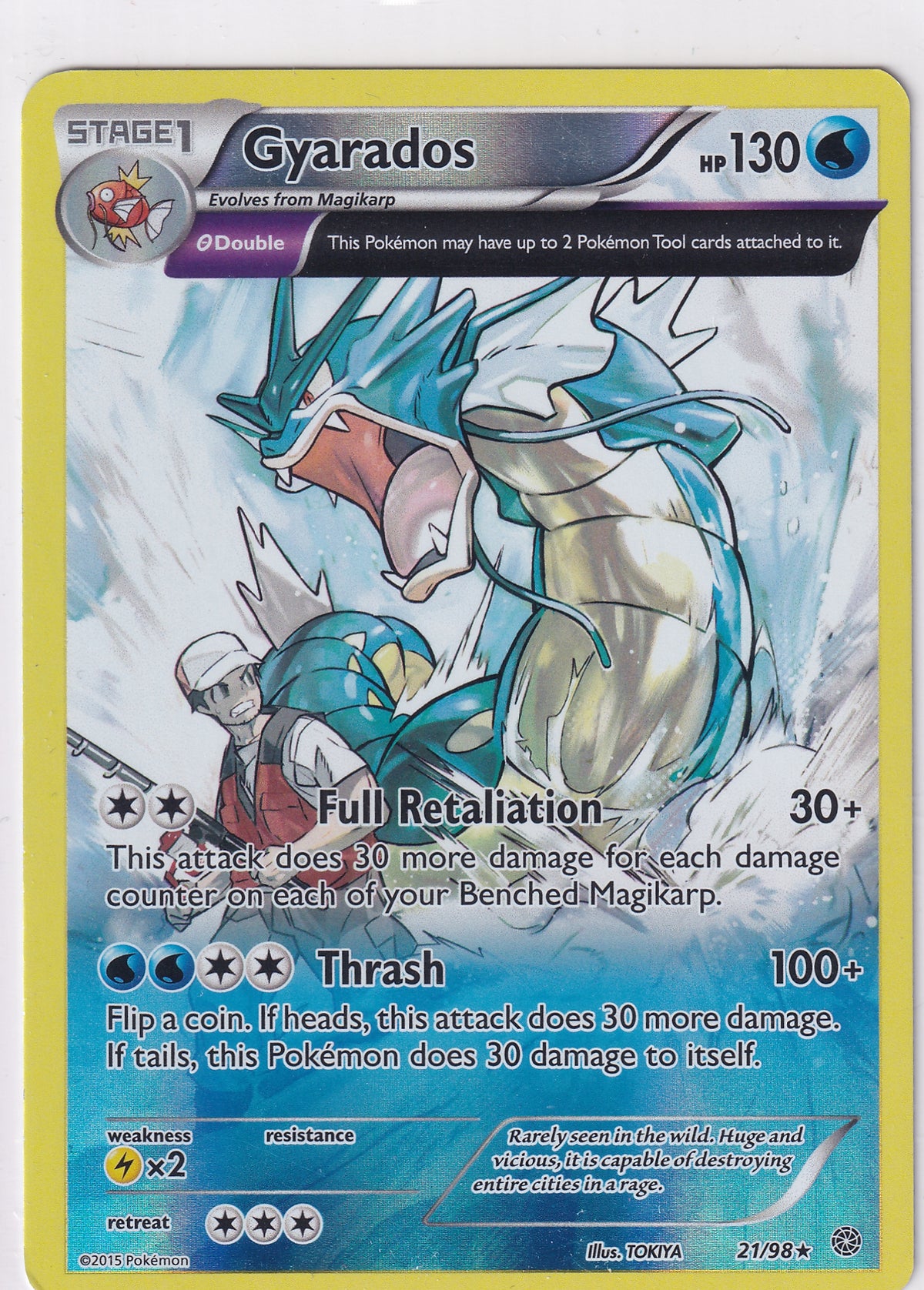 *HP* Gyarados 21/98 Reverse Holofoil Pokemon XY Ancient Origins
