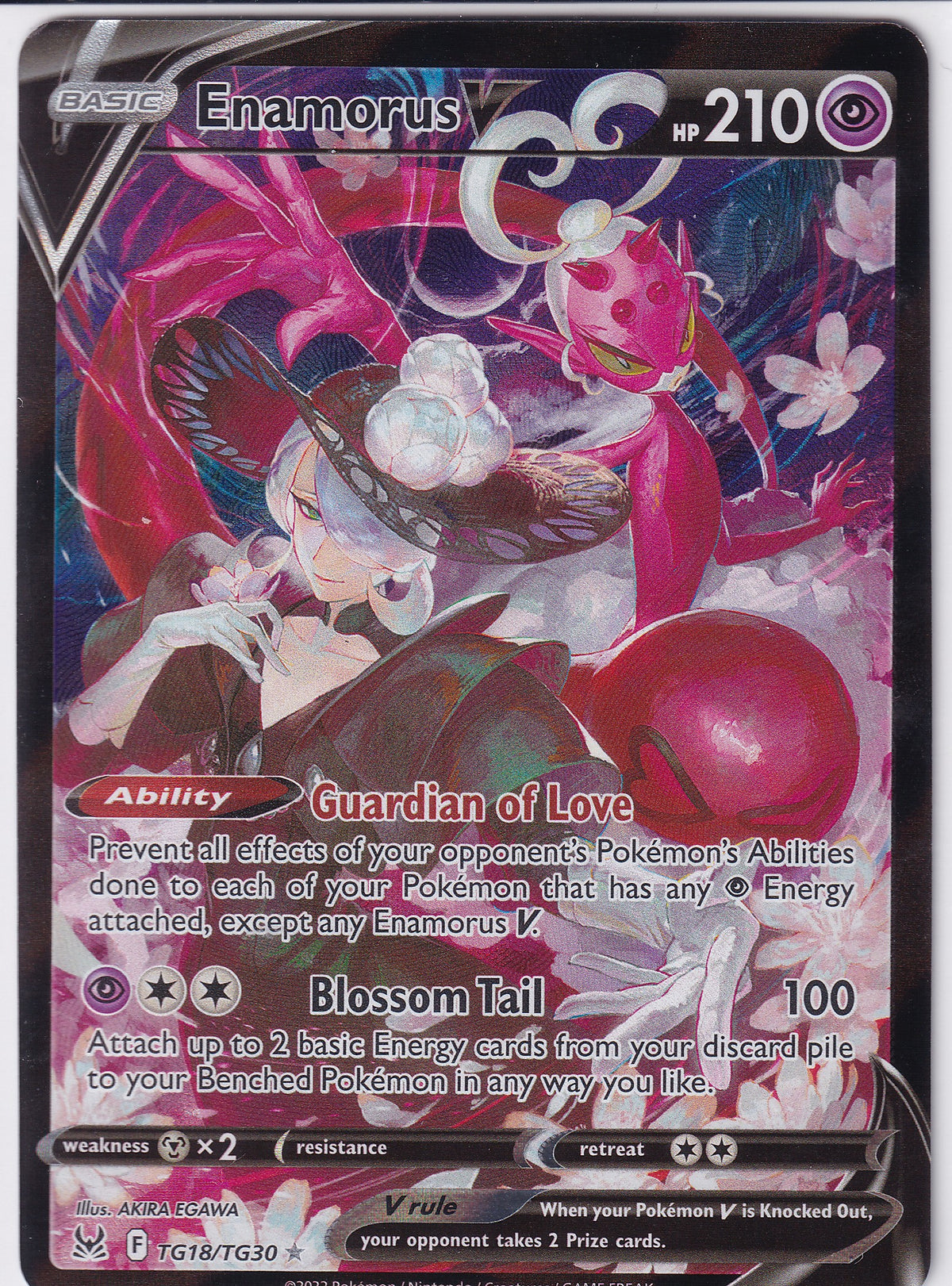 Enamorus V Ultra Rare - Lost Origin Trainer Gallery TG18/TG30 Pokemon Card
