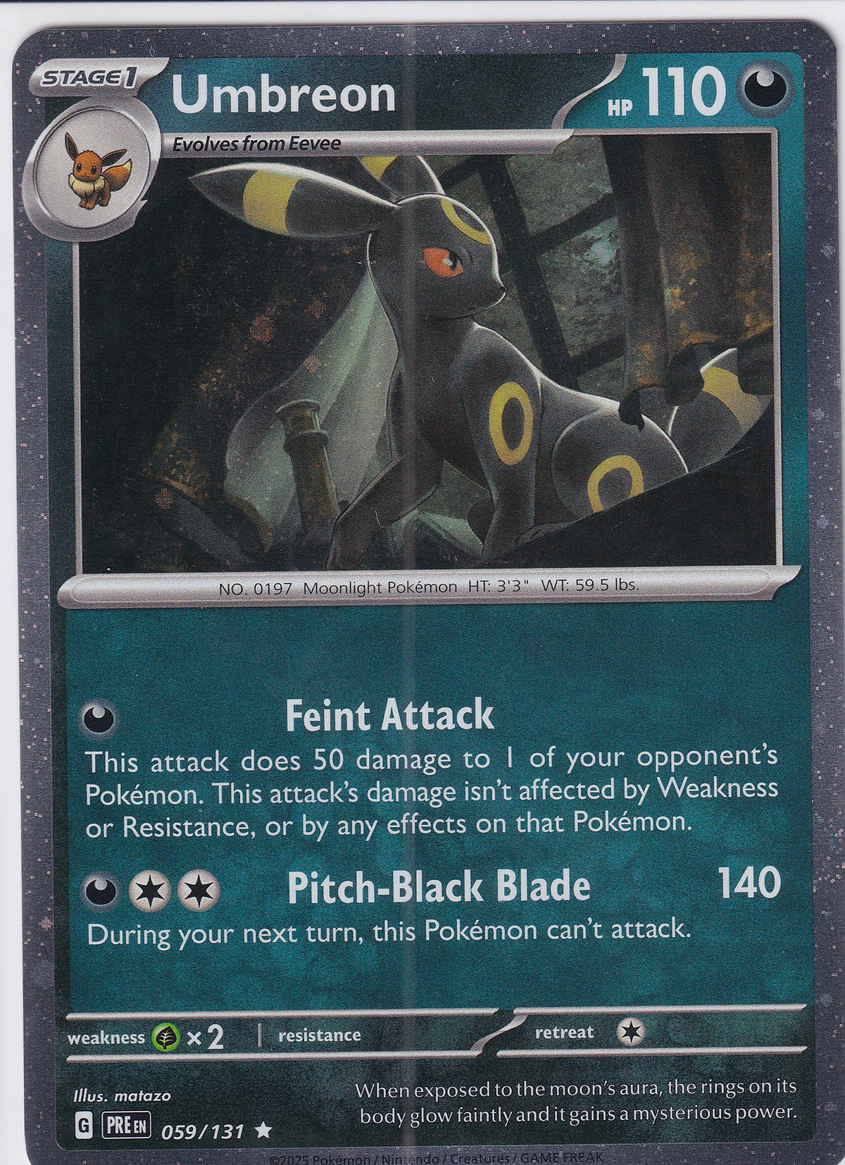 Umbreon Cosmo Holo Rare - Prismatic Evolutions Costco Exclusive 059/131 Pokemon Card