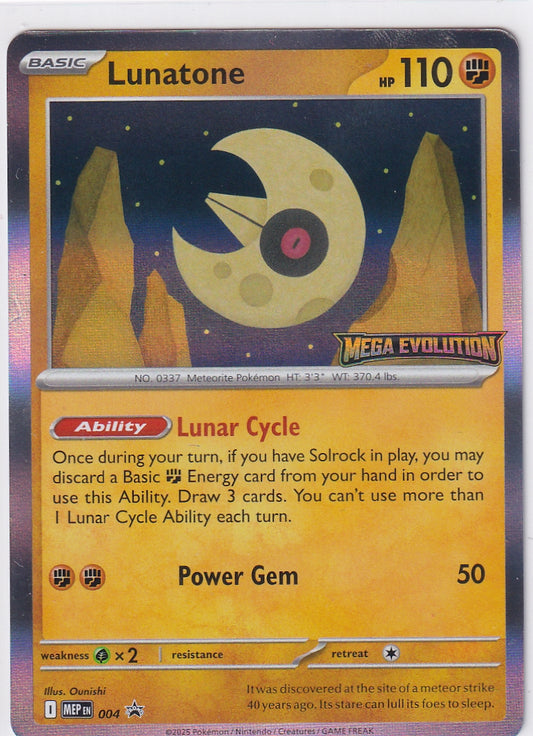 Lunatone 004 Promo -  Mega Evolution Promos - Pokemon Cards