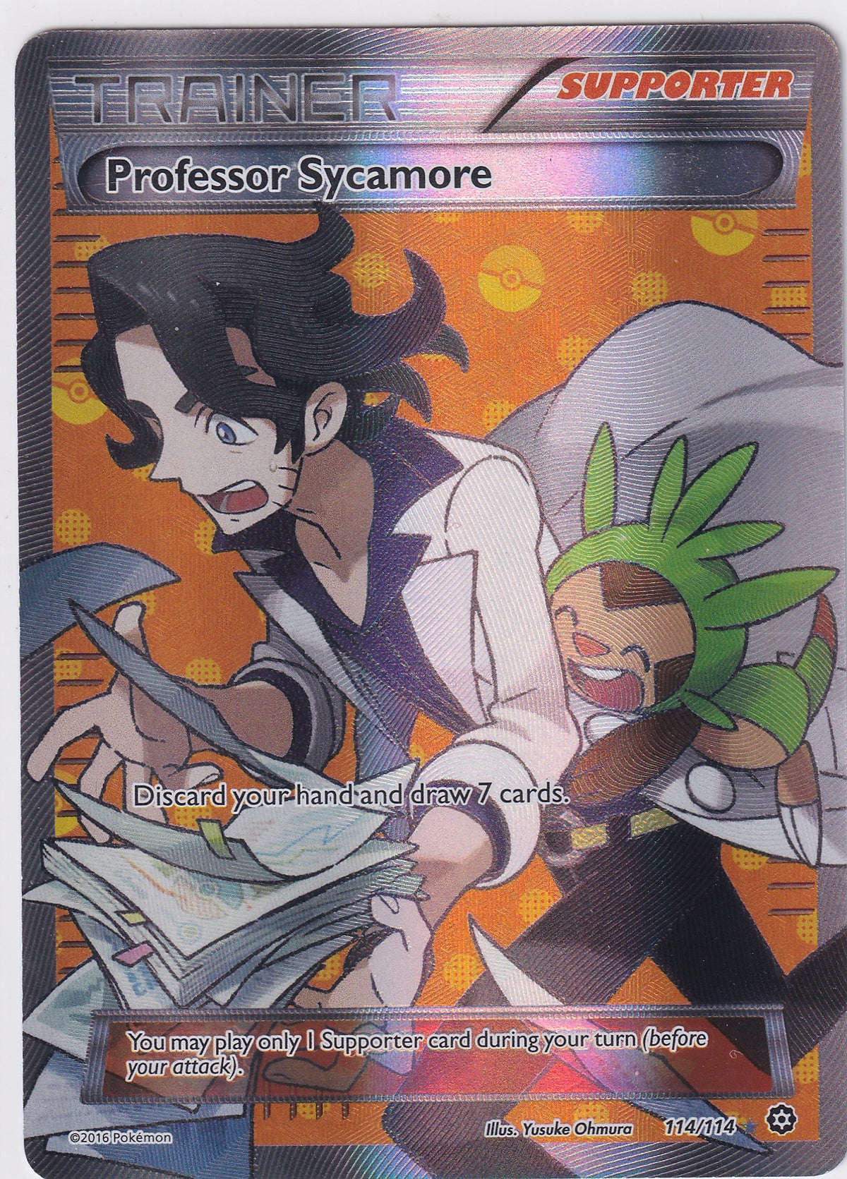 Professor Sycamore 114 Ultra Rare - Steam Siege - Pokemon Card