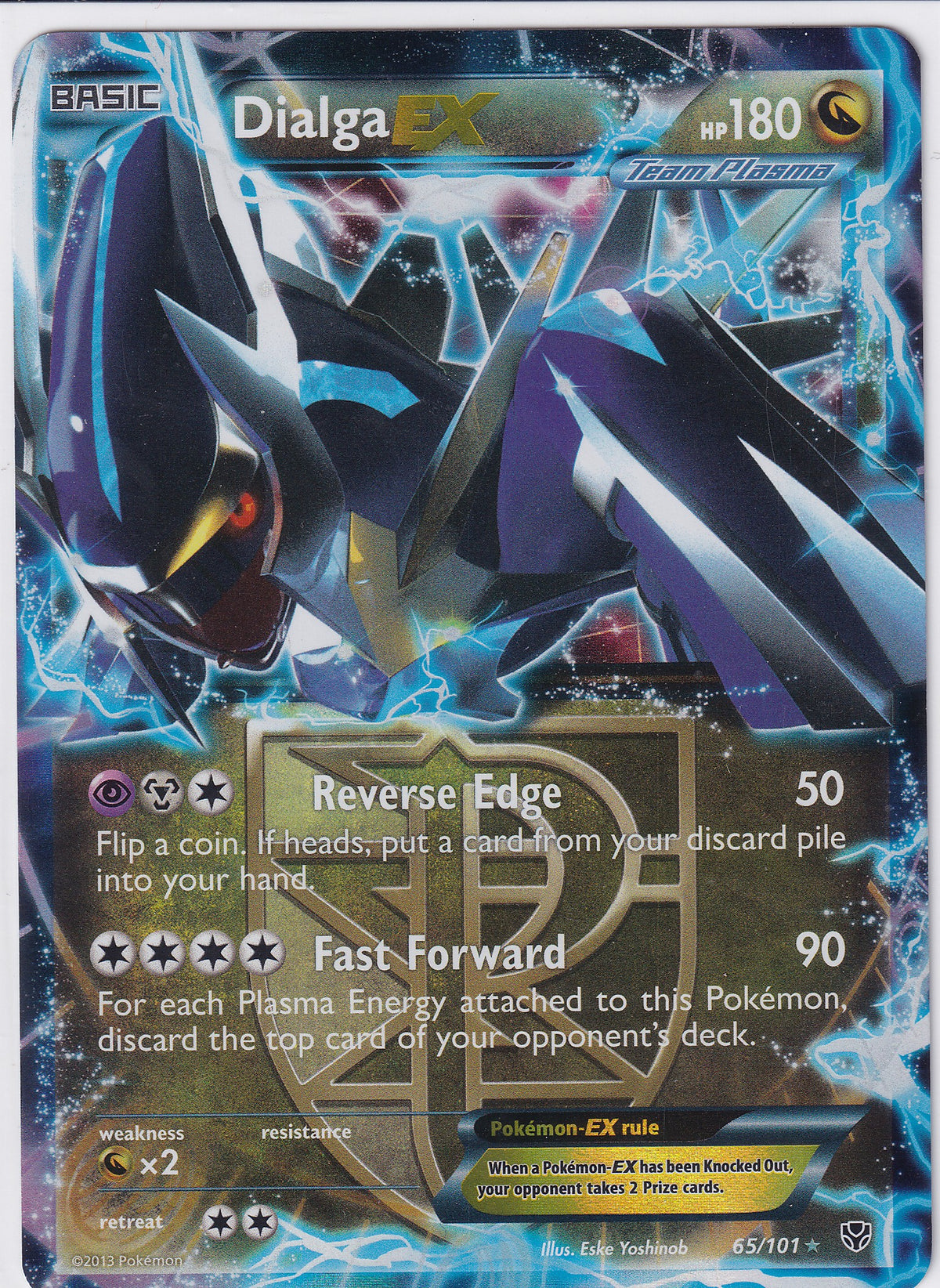 *LP* Dialga EX Ultra Rare - Black & White Plasma Blast 65/101 Pokemon Card