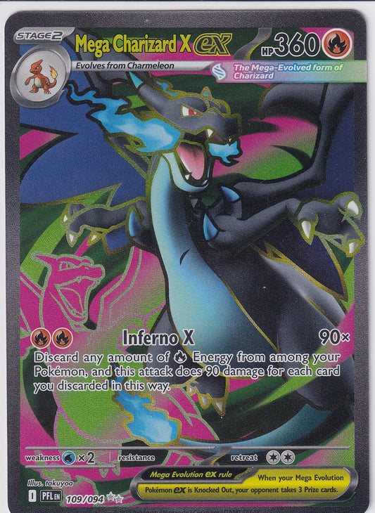 Mega Charizard X EX Ultra Rare - Phantasmal Flames 109/094  Pokemon Card