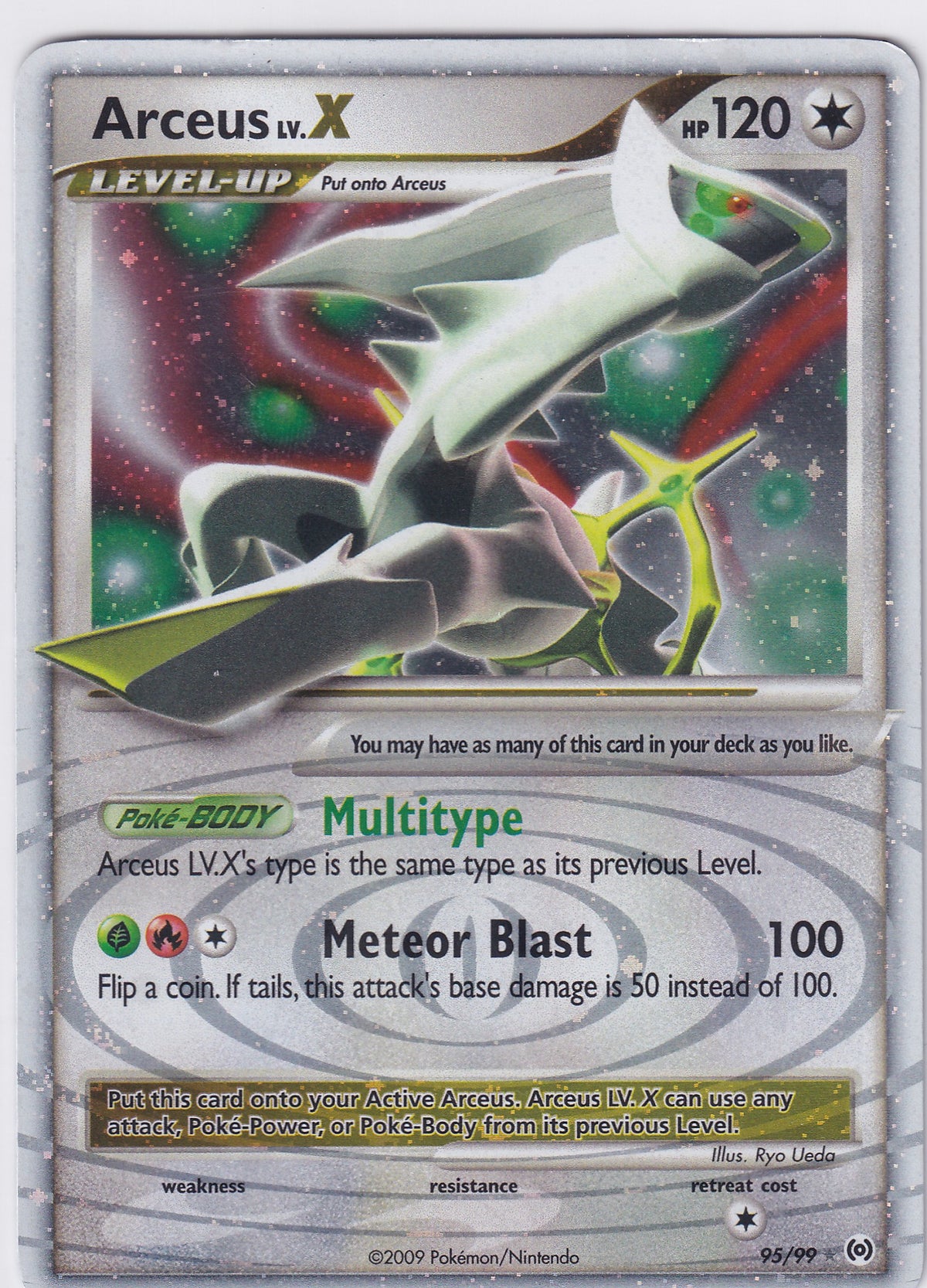 *HP* Arceus Lv.X Ultra Rare - Platinum Arceus 95/99 Pokemon Card