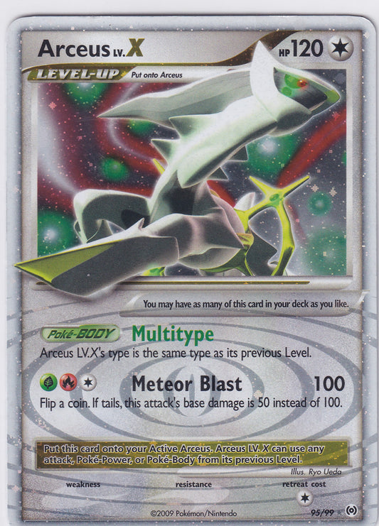 *HP* Arceus Lv.X Ultra Rare - Platinum Arceus 95/99 Pokemon Card