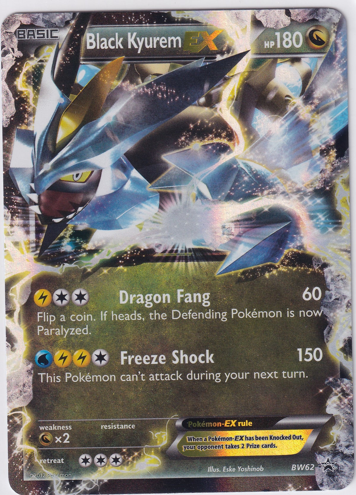 Black Kyurem EX Holo Rare Promo - Black & White Promo BW62 Pokemon Card