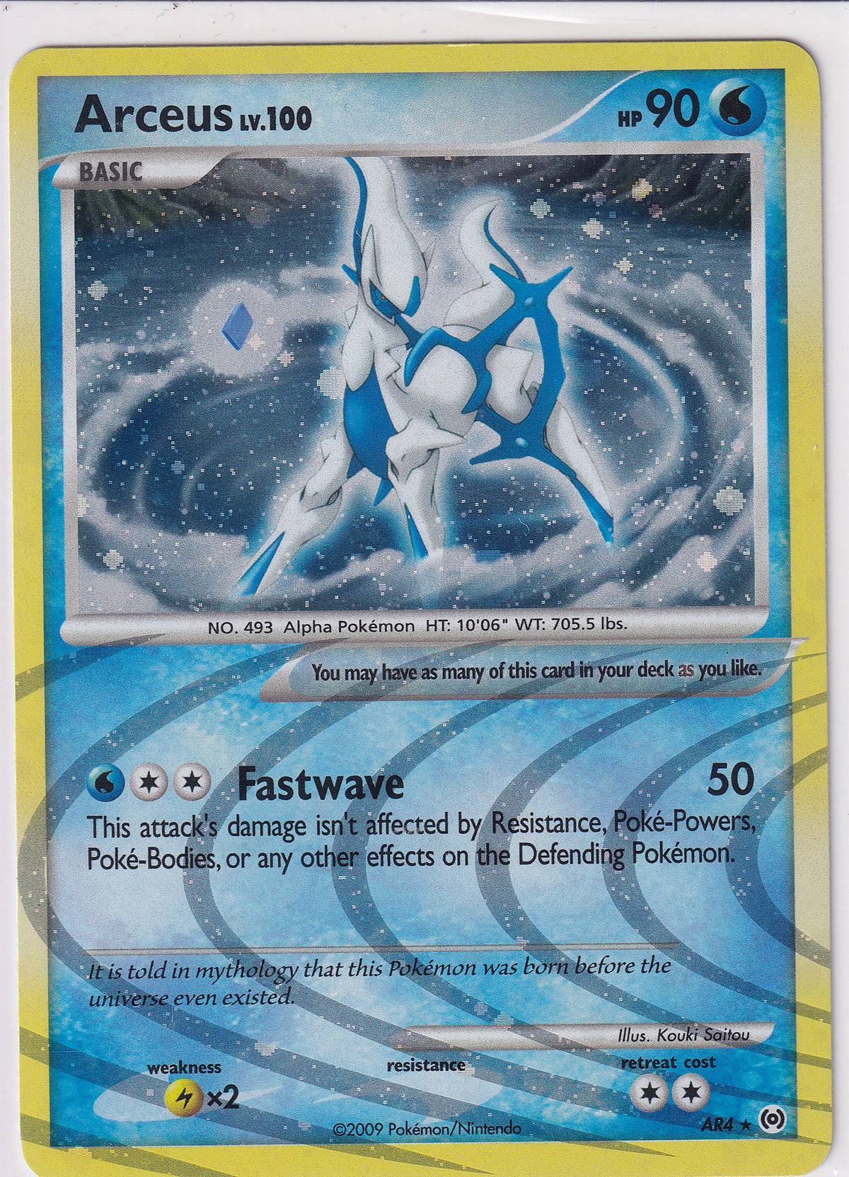 Arceus Holo Rare - Platinum Arceus AR4 Pokemon Card