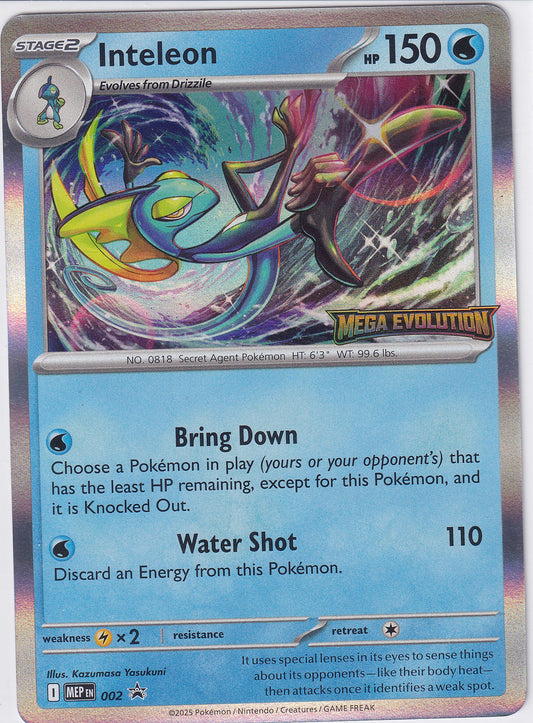 Inteleon Holo Promo - Mega Evolution Promos 002 Pokemon Card