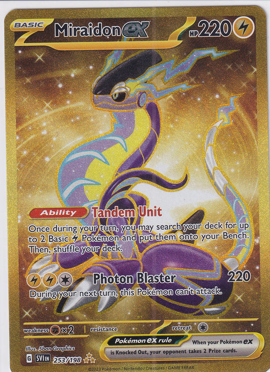 Miraidon EX Hyper Rare - Scarlet & Violet Base Set 253/198 Pokemon Card