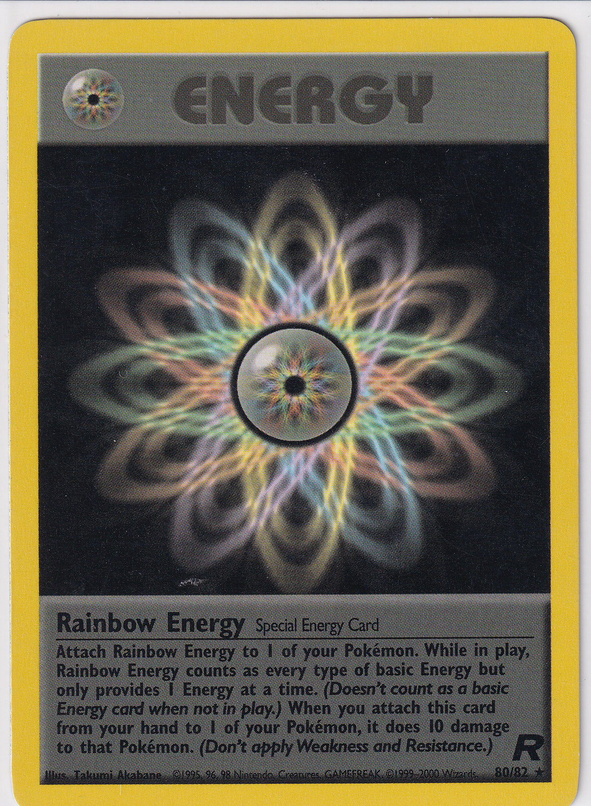 Rainbow Energy Rare - Team Rocket 80/82 Pokemon Card