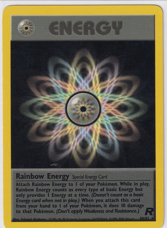 Rainbow Energy Rare - Team Rocket 80/82 Pokemon Card