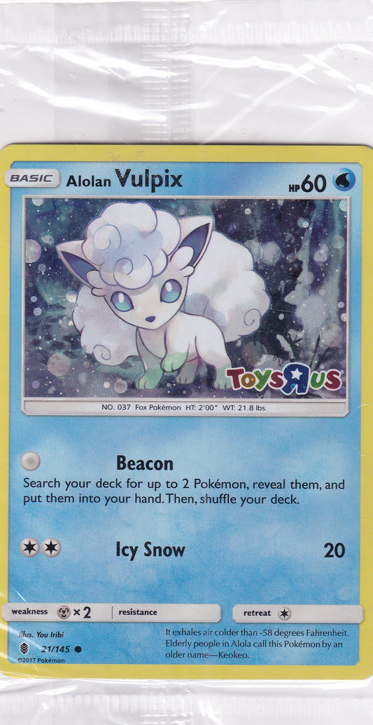 Alolan Vulpix 21/145 Toys R Us Promo Pokemon Sun & Moon Guardians Rising #1