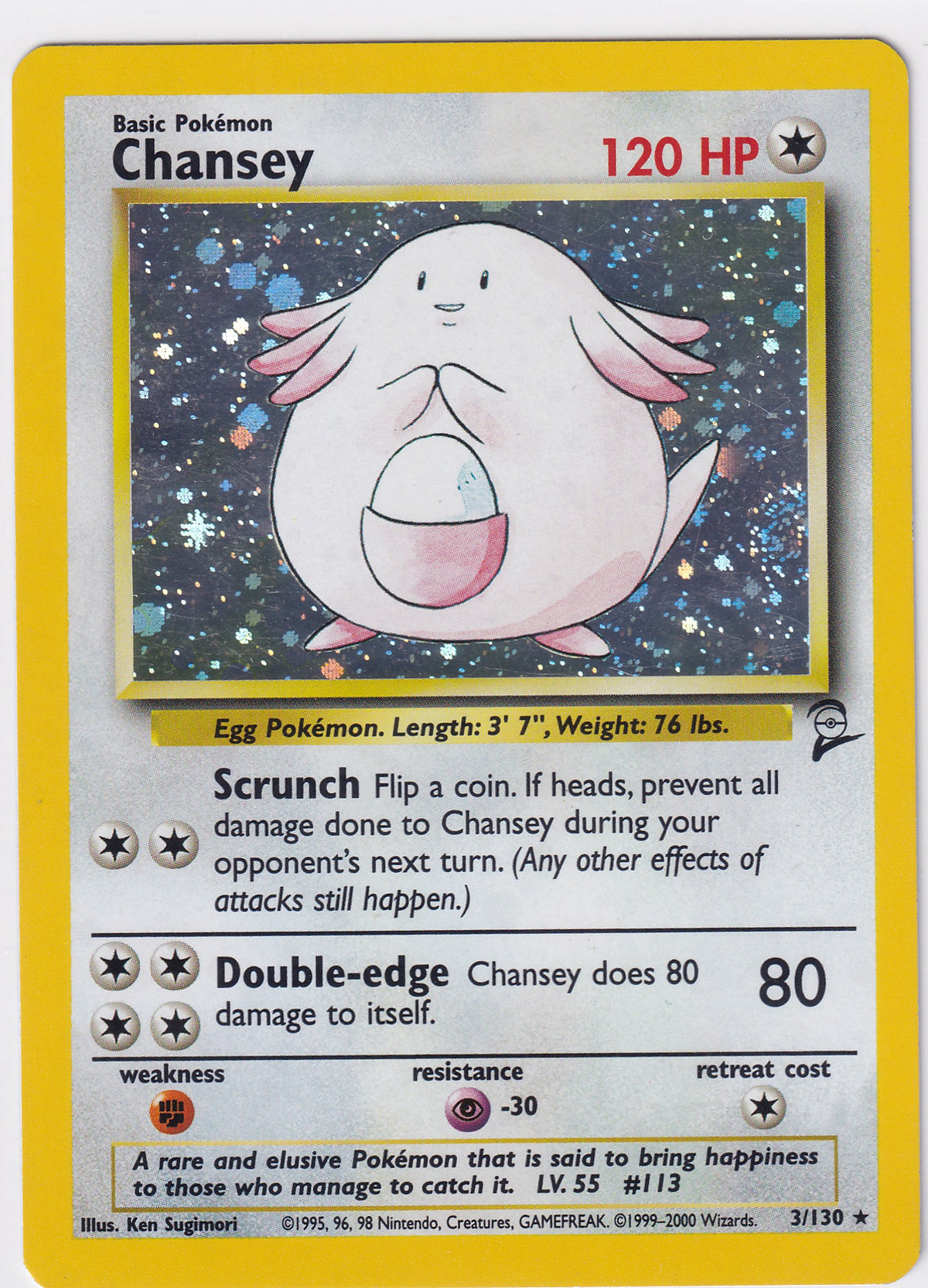 Chansey 3/130 Pokemon Base Set Two