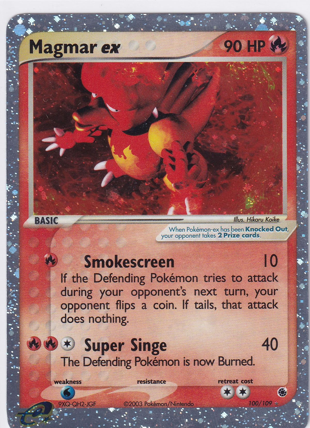 Magmar ex 100/109 Pokemon EX Ruby & Sapphire