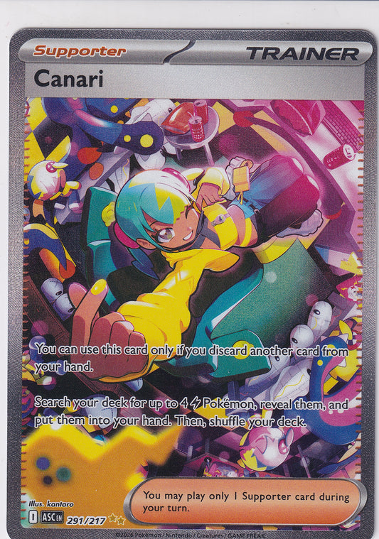 Canari Supporter Special Illustration Rare - Ascended Heroes 291/217 Pokemon Card