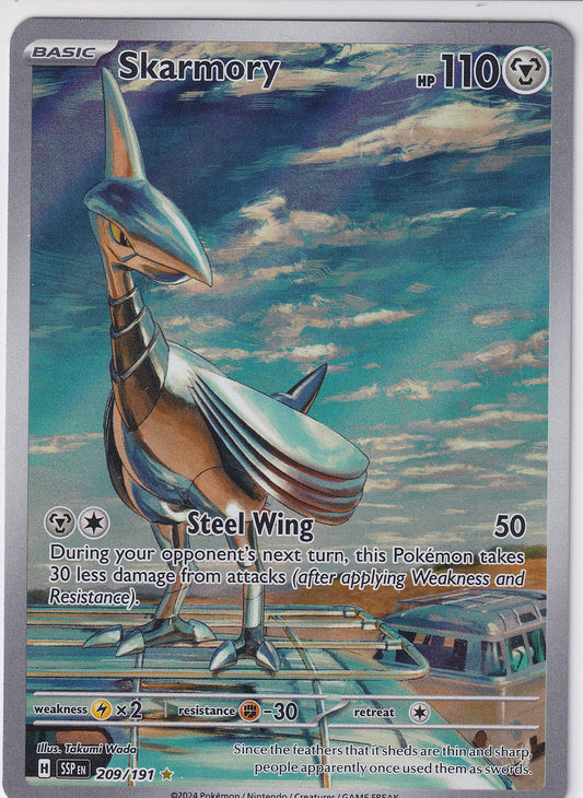 Skarmory Illustration Rare - Surging Sparks 209/191 Pokemon Card