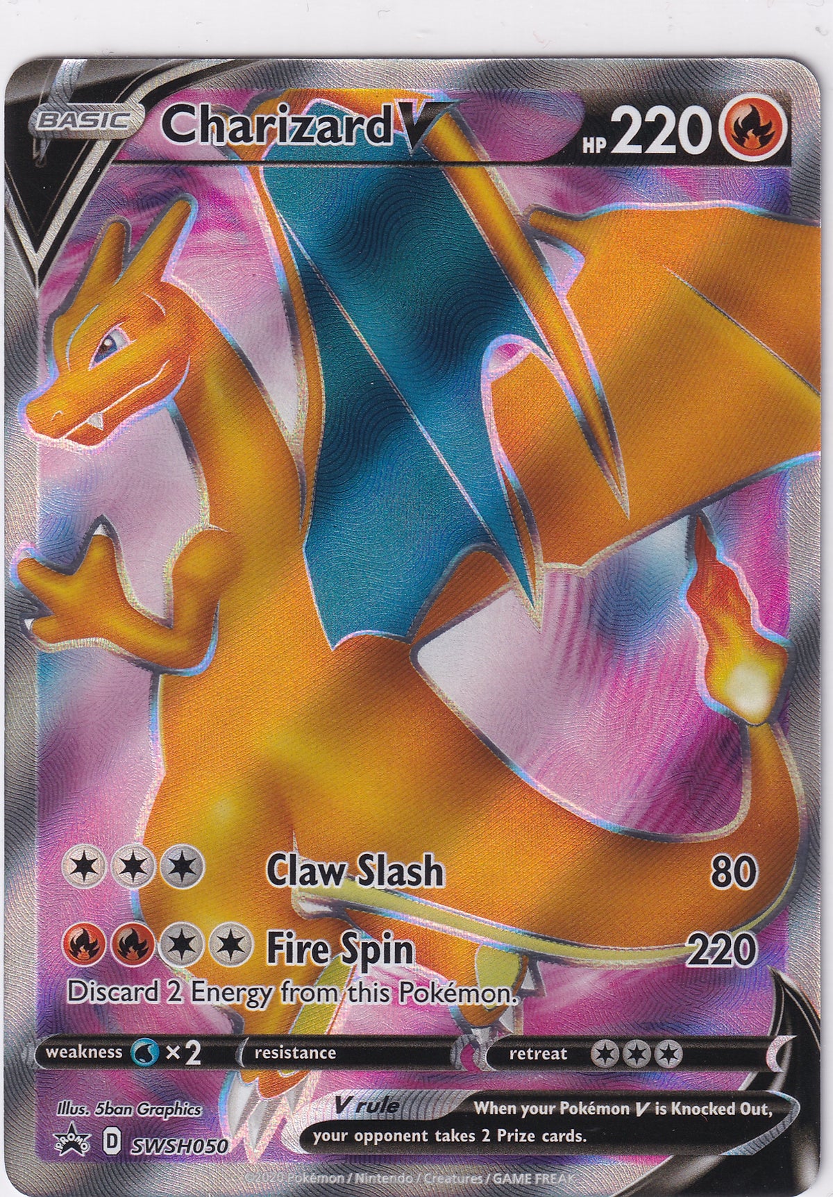 Charizard V Promo - Sword & Shield Promo SWSH050 Pokemon Card