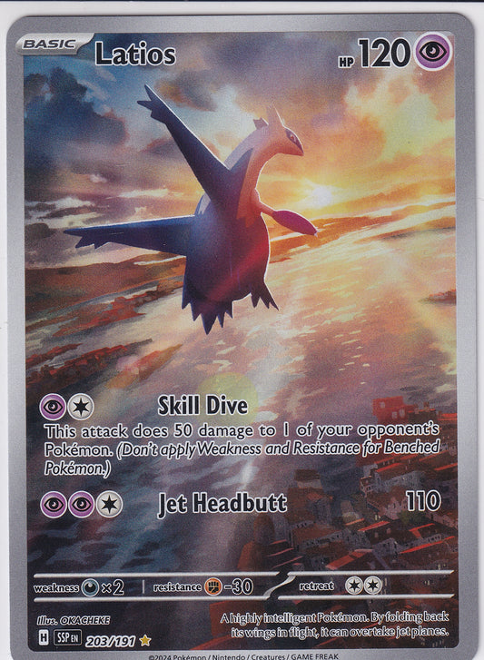 Latios Illustration Rare - Surging Sparks 203/191 Pokemon Card