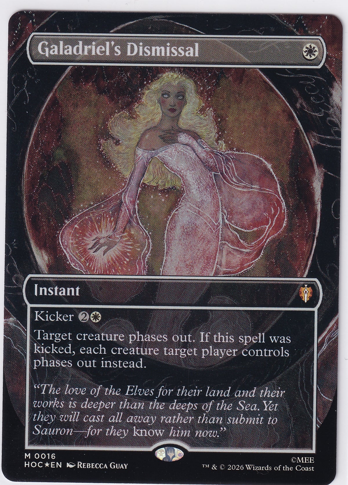 Galadriel's Dismissal Borderless Foil - The Hobbit Eternal Legal M 16 Magic the Gathering Card