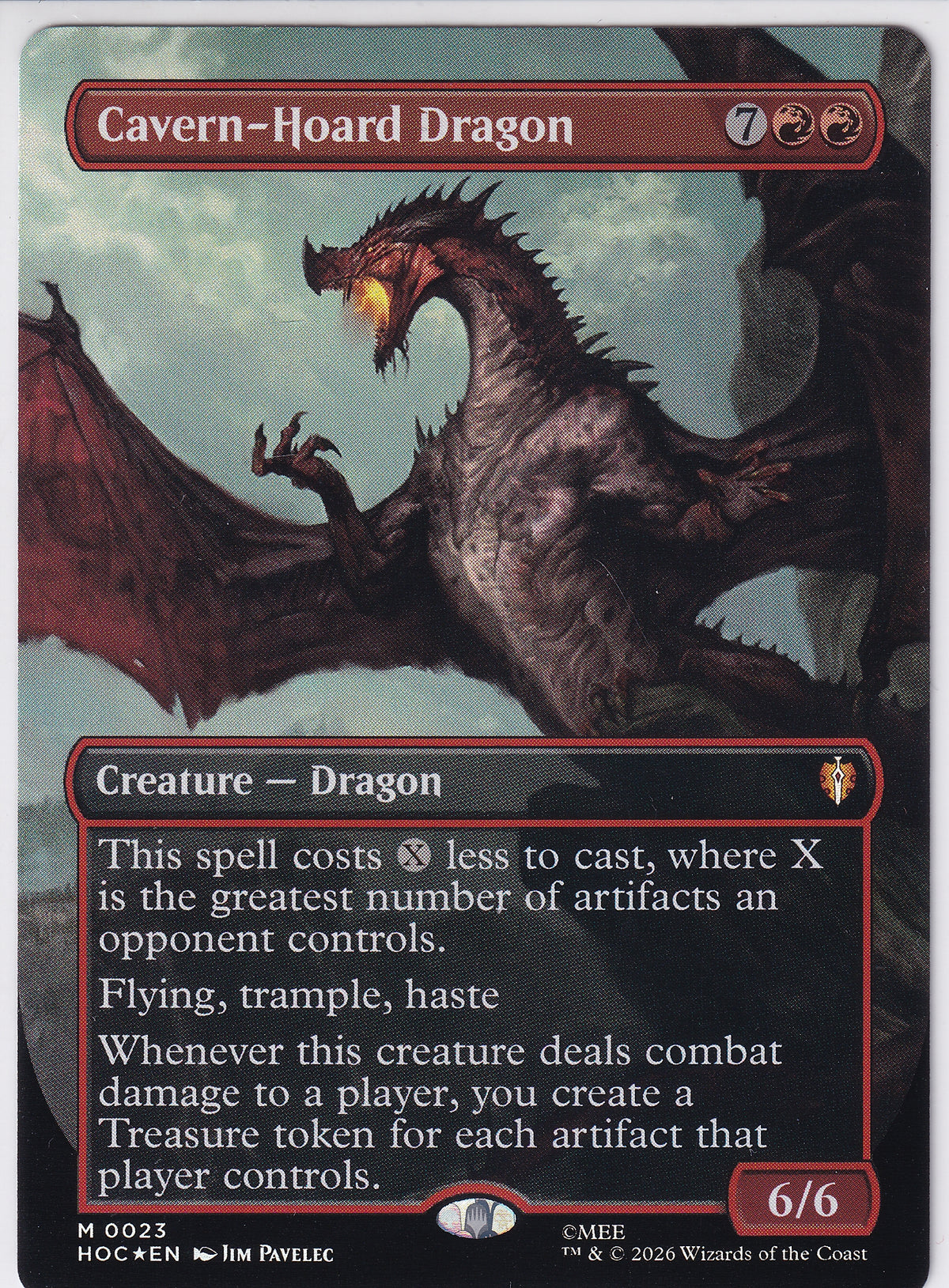 Cavern Hoard Dragon Borderless - The Hobbit Eternal Legal M 23 Magic the Gathering Card