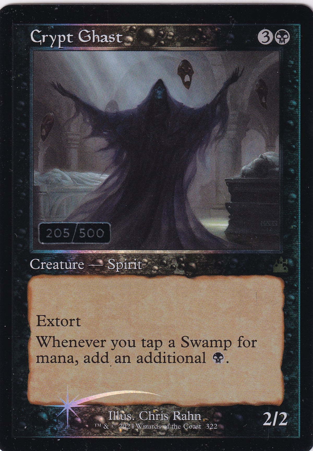 Crypt Ghast Retro Frame Foil 205/500 - Ravnica Remastered 322 Magic the Gathering Card
