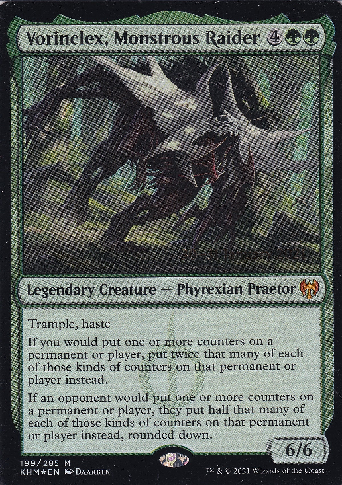 *LP* Vorniclex Monstrous Raider - Prerelease Cards 199/285 Magic the Gathering Card