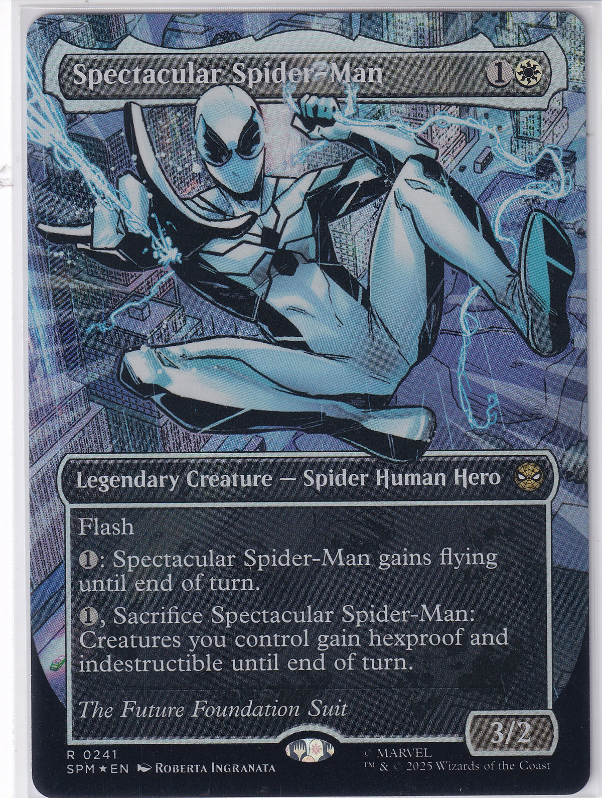 Spectacular Spider-Man Borderless Foil - Marvel's Spider-Man R 241 Magic the Gathering Card