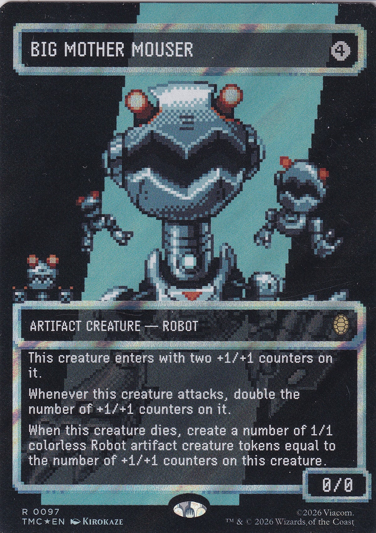 Big Mother Mouser Borderless Surge Foil - Teenage Mutant Ninja Turtles R 97 Magic the Gathering Card