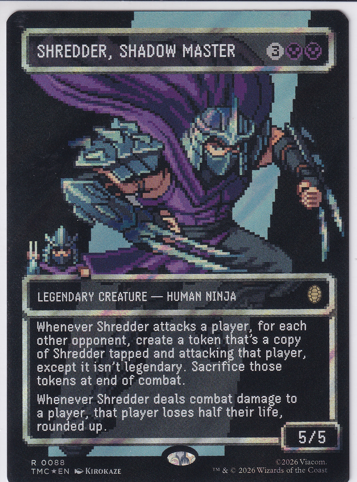 Shredder Shadow Master Borderless Surge Foil - Teenage Mutant Ninja Turtles R 88 Magic the Gathering Card