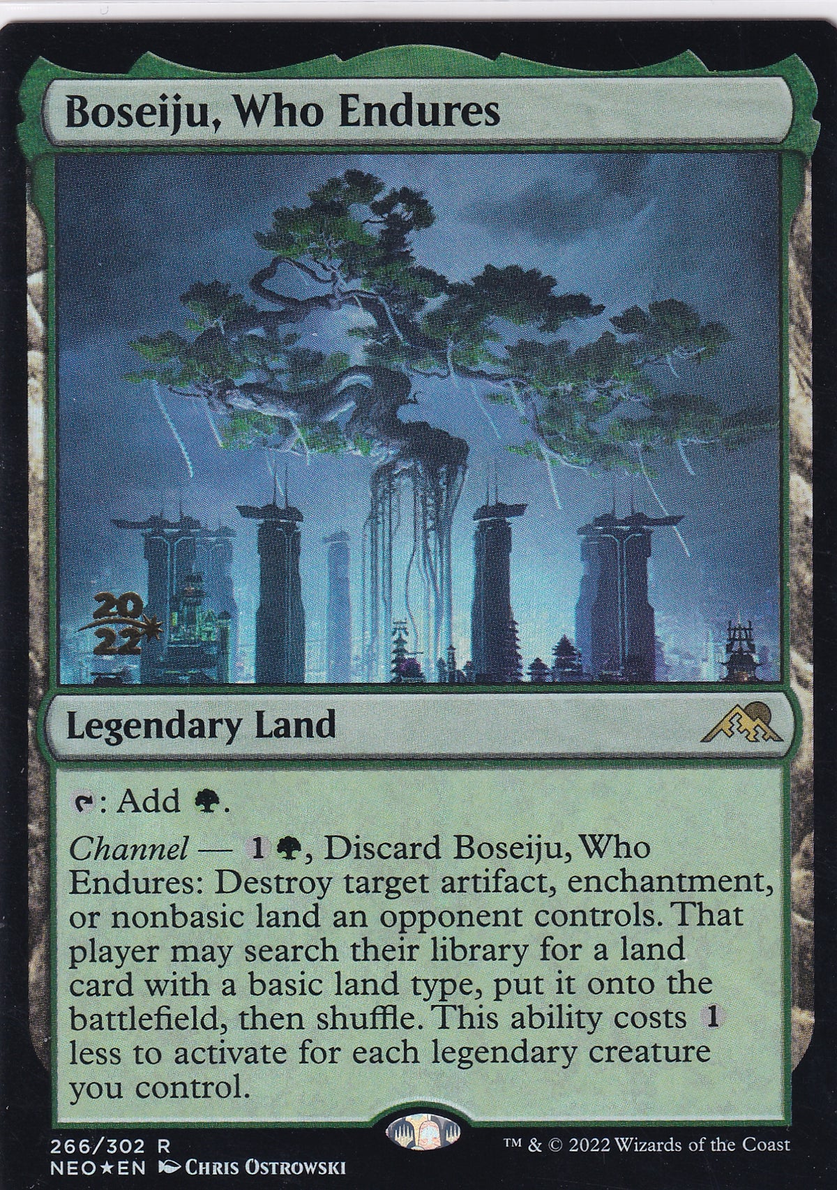 Boseiju, Who Endures Foil Promo R 266/302 Kamigawa: Neon Dynasty Magic the Gathering Card