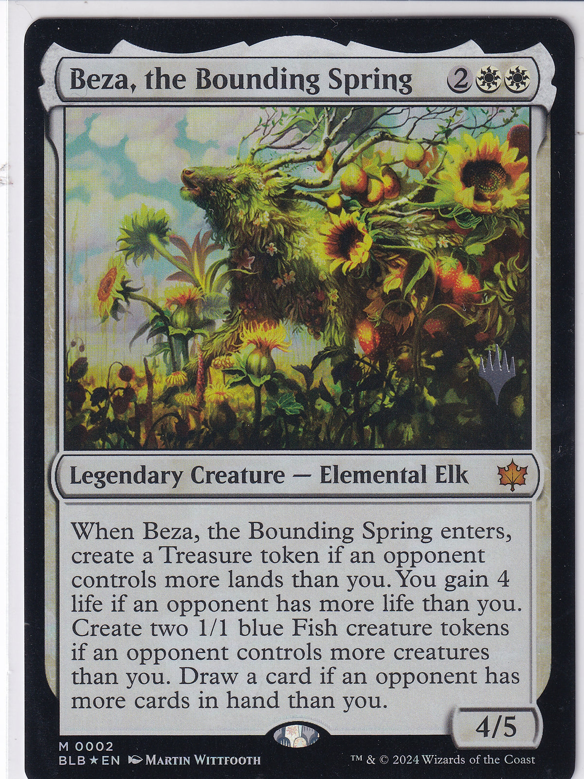 Beza, The Bounding Spring M 0002 Bloomburrow Promo Magic the Gathering Card