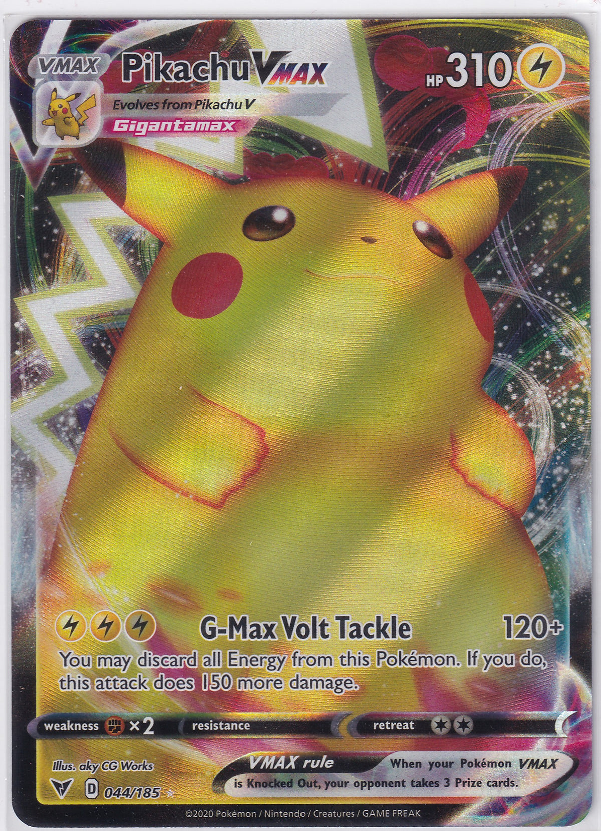 Pikachu VMAX 044/185 Pokemon Sword & Shield Vivid Voltage