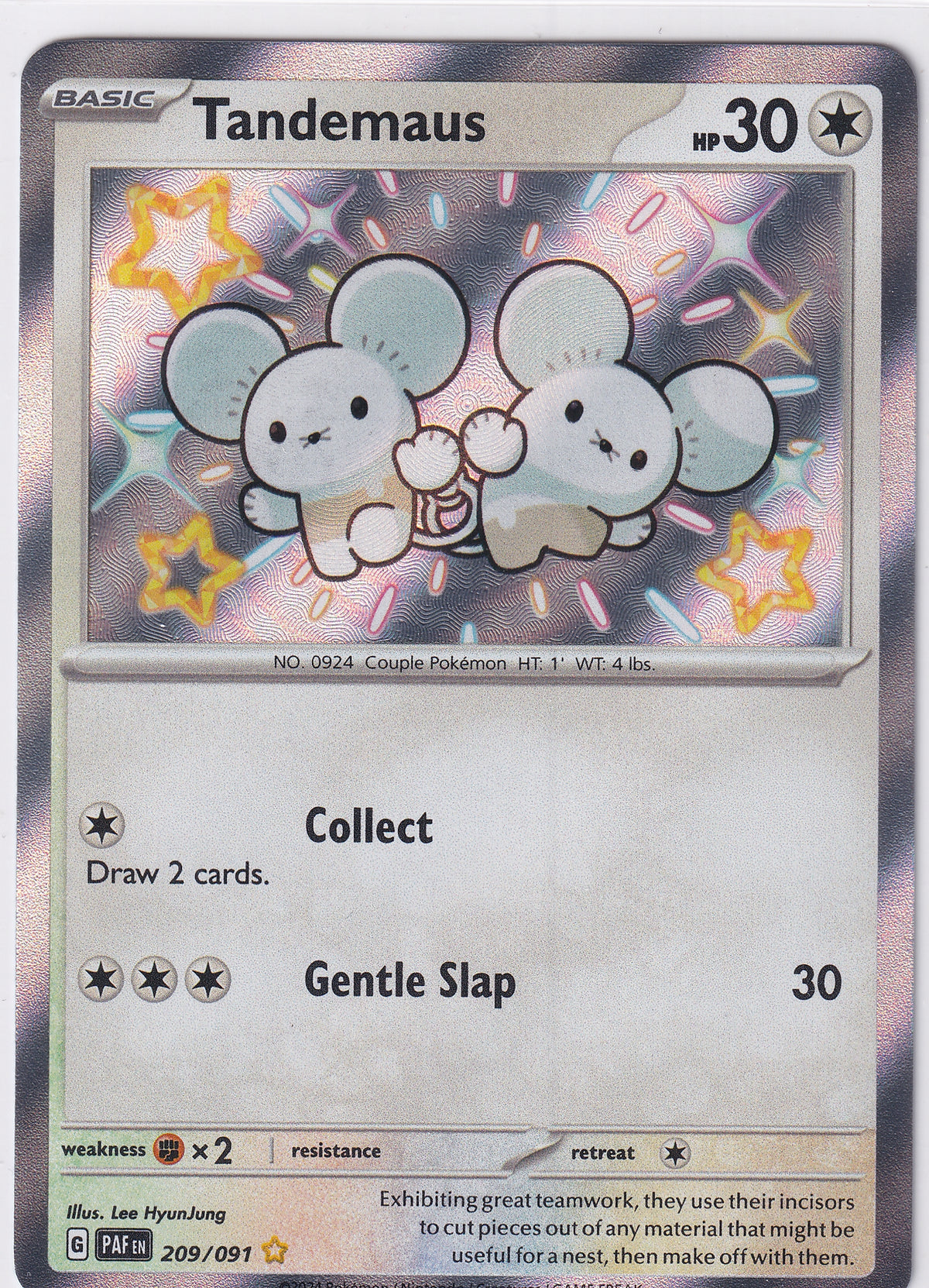 Tandemaus Shiny Rare - Paldean Fates 209/091 Pokemon Card
