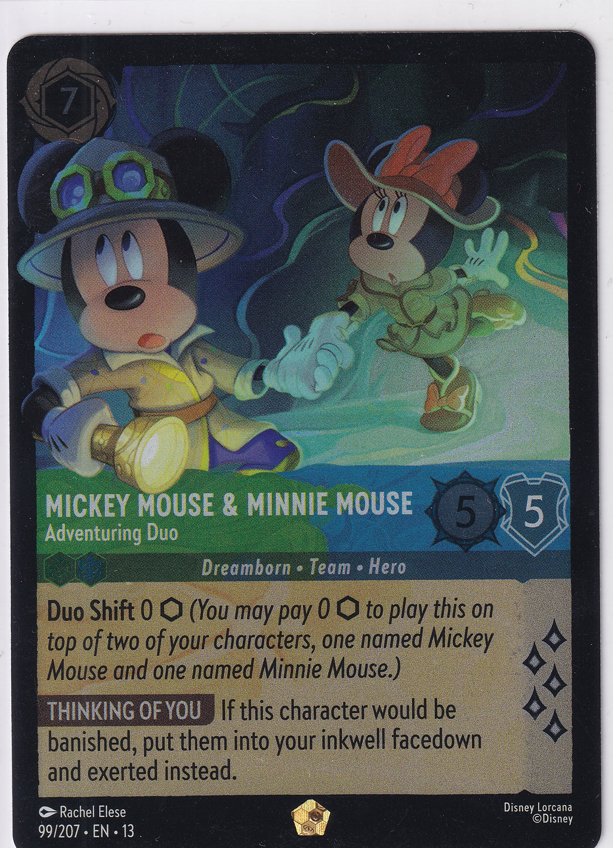 Mickey Mouse & Minnie Mouse - Adventuring Duo 99/207 Disney Lorcana Attack Of The Vine