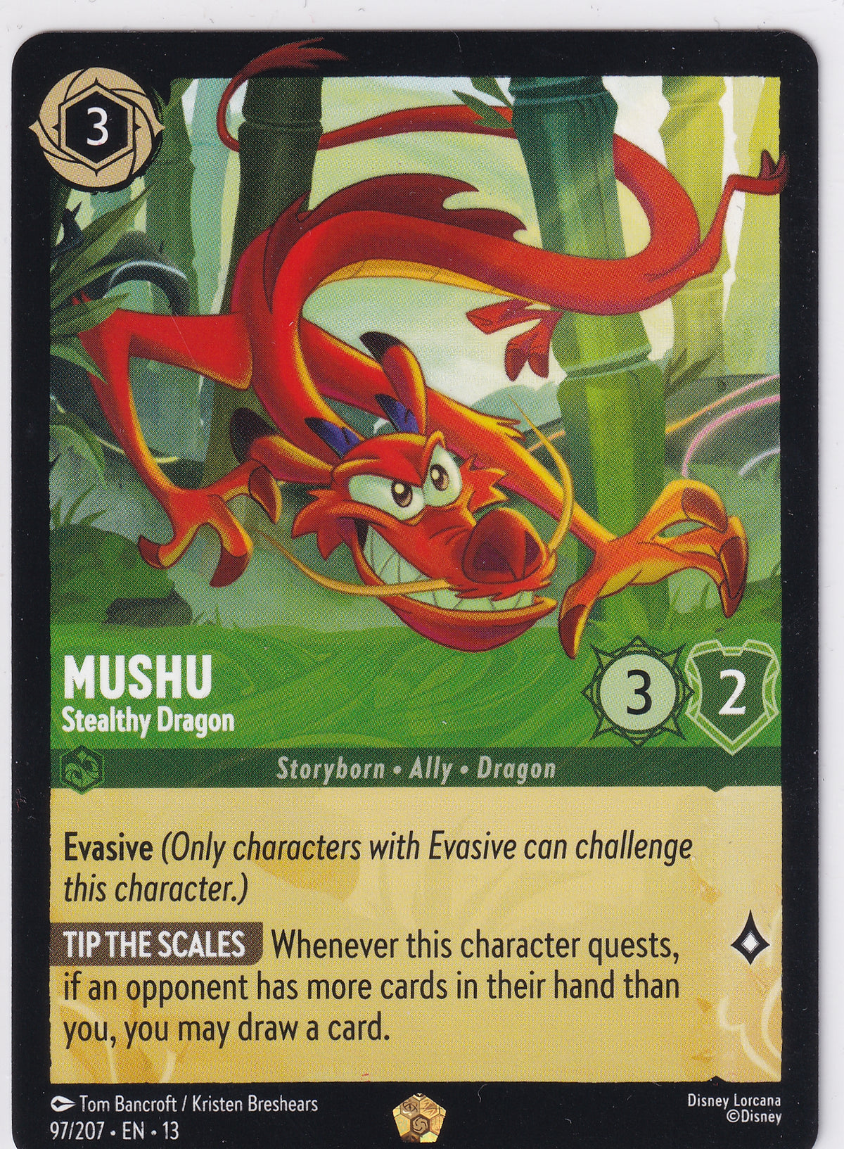 Mushu - Stealthy Dragon 97/207 Disney Lorcana Attack Of The Vine