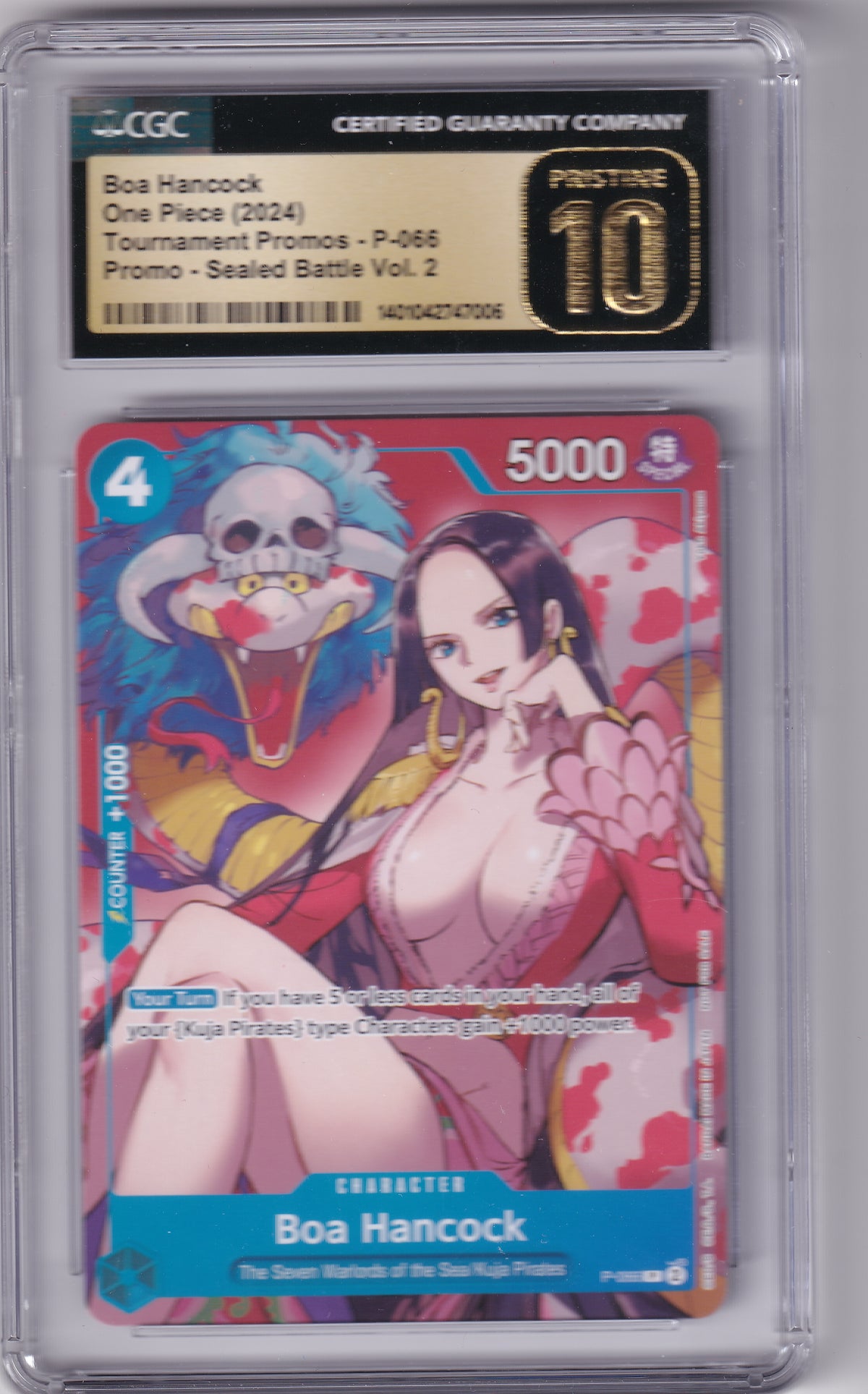 CGC 10 Pristine Boa Hancock (Sealed Battle 2024 Vol.2) P-066 One Piece Promo