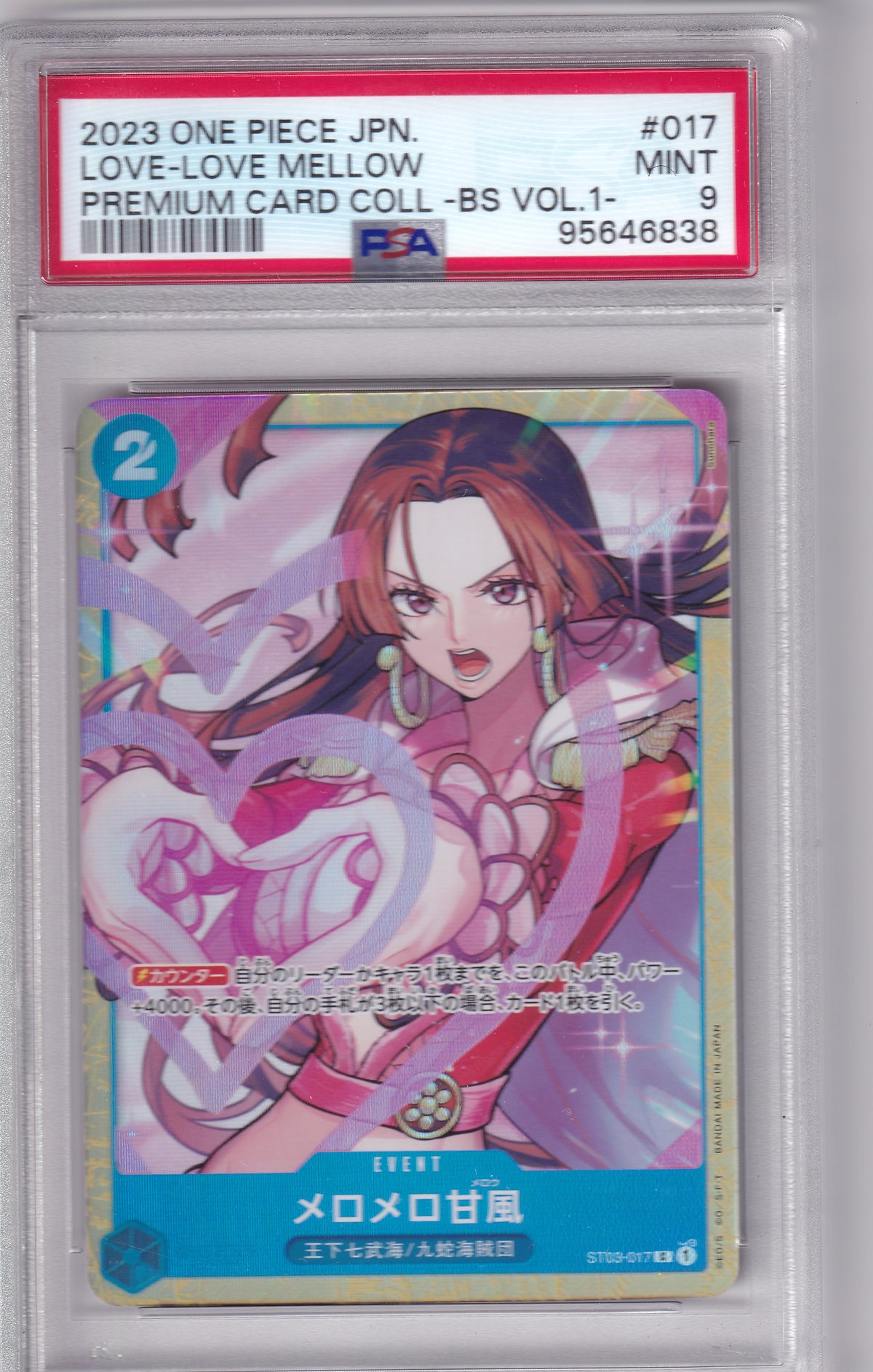PSA 9 Love-Love Mellow ST03-017 Japanese One Piece Premium Collection
