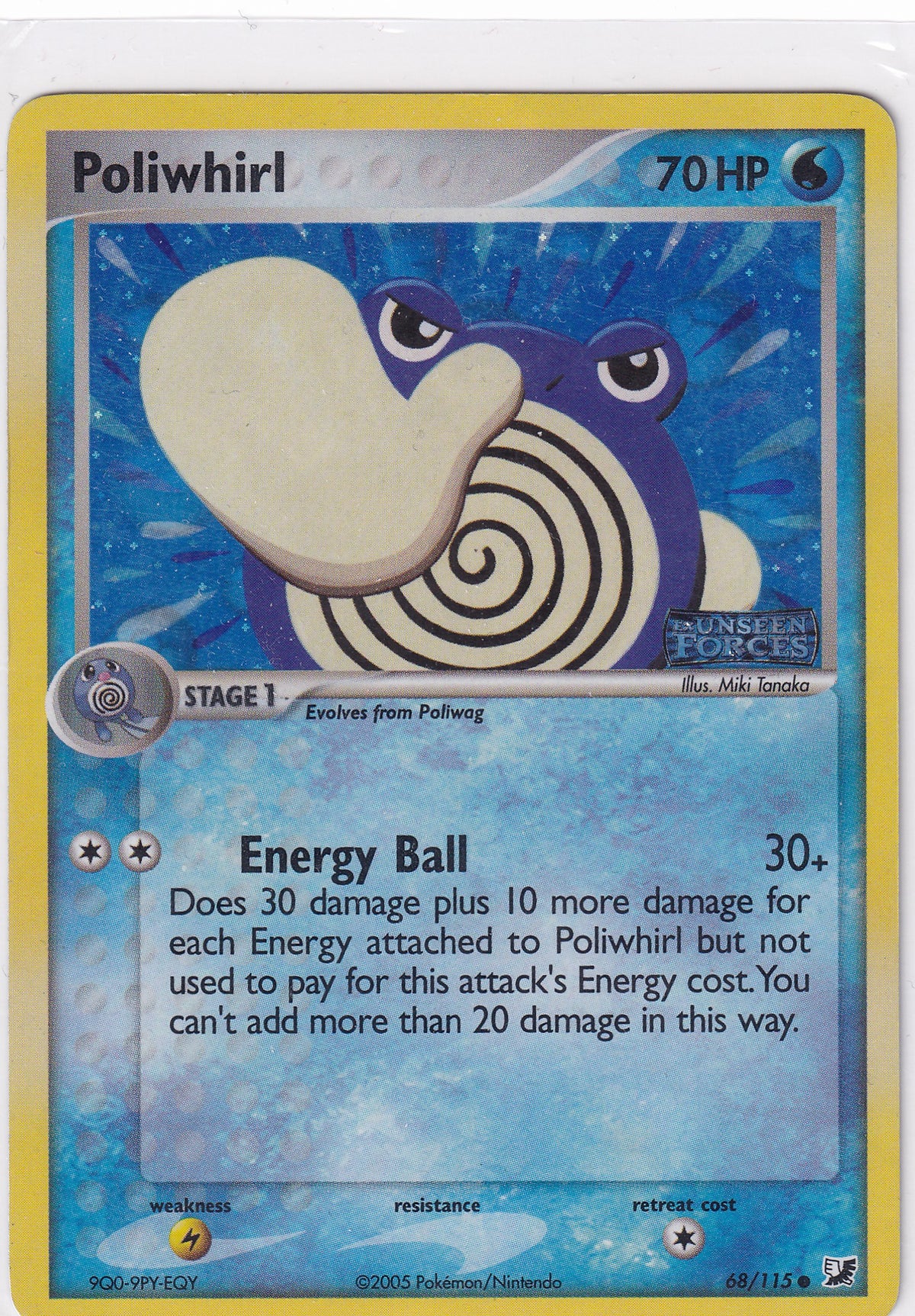 *LP* Poliwhirl Reverse Holo 68/115 Pokemon EX Unseen Forces