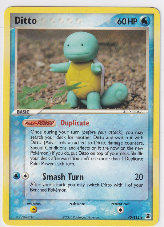 Ditto 40/113 EX Delta Species - Pokemon Card NM/LP