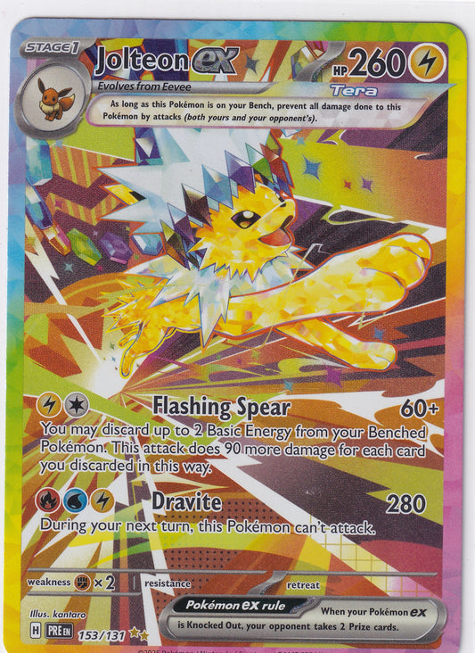 Jolteon EX Special Illustration Rare - Prismatic Evolutions 153/131 - Pokemon  Card