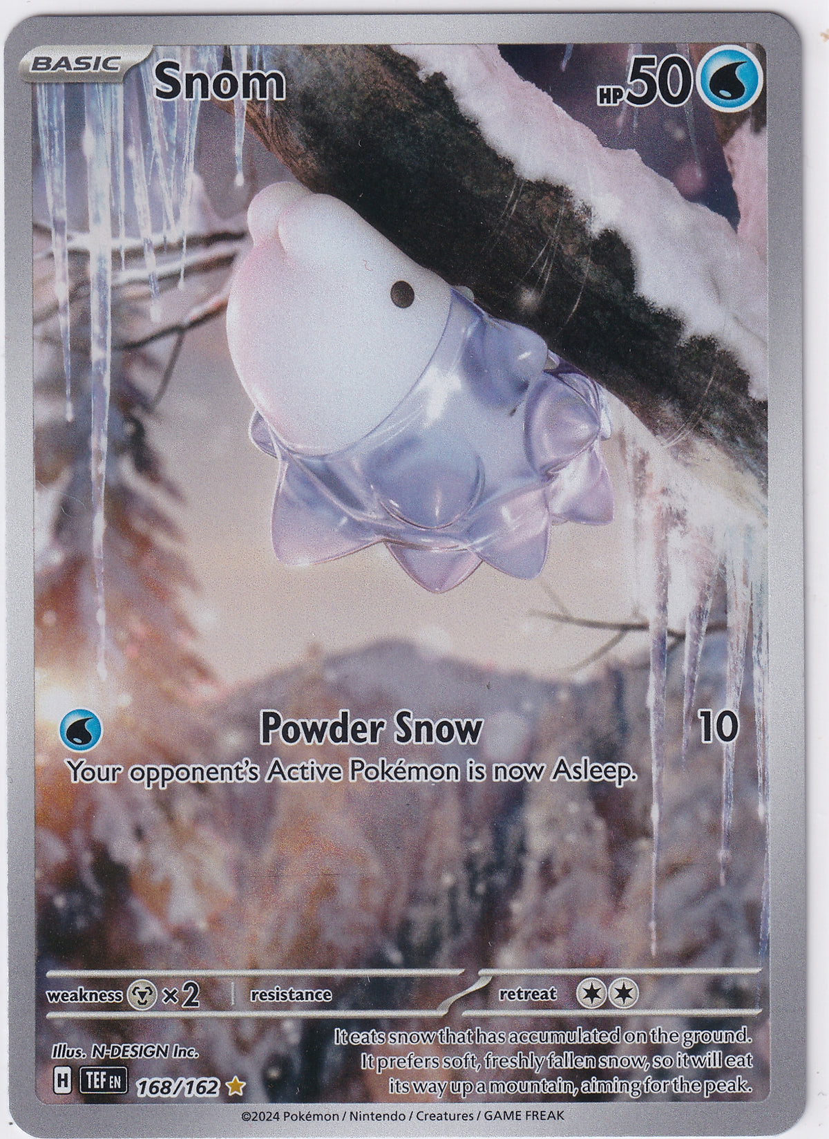Snom Illustration Rare - Temporal Forces 168/162 Pokemon Card