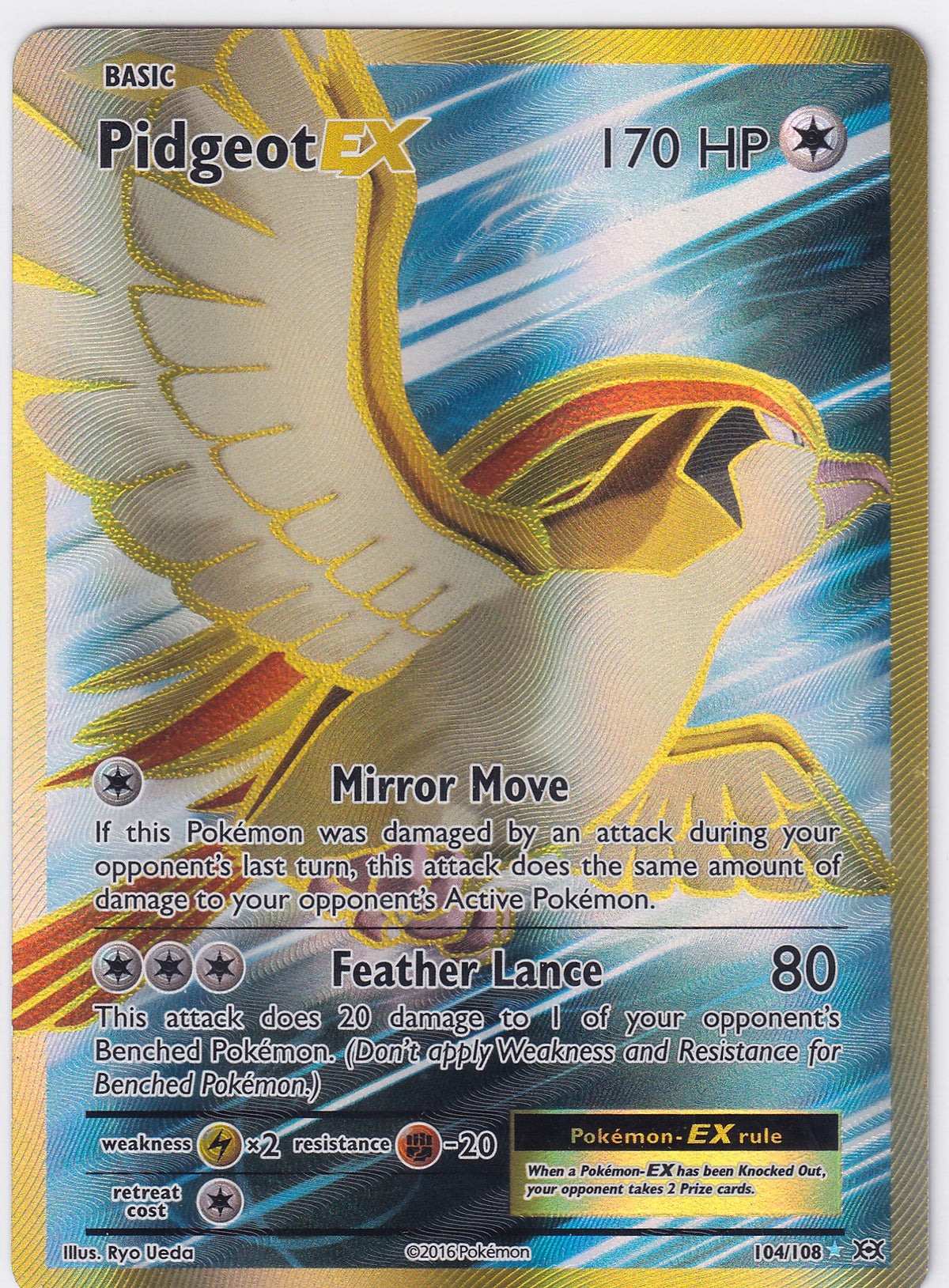*MP* Pidgeot EX 104/108 Pokemon EX Evolutions