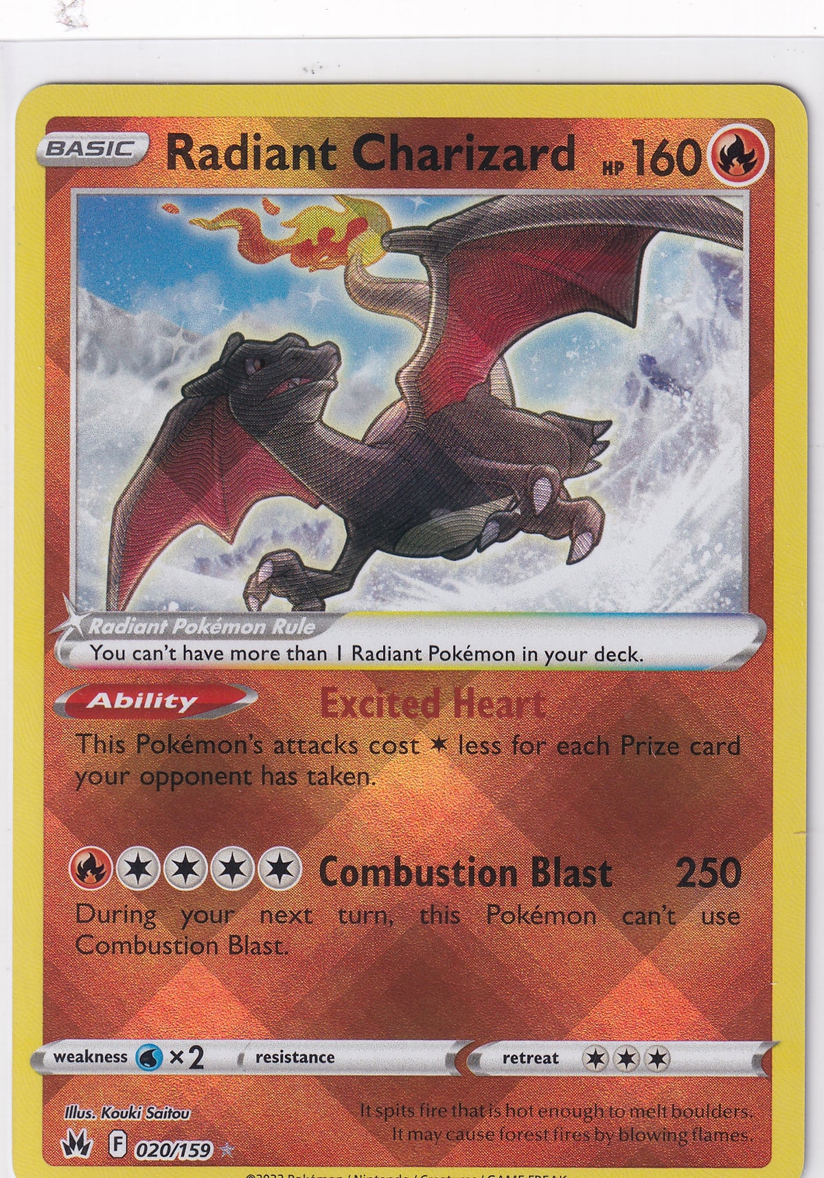Radiant Charizard 20/159 - Crown Zenith - Pokemon Card
