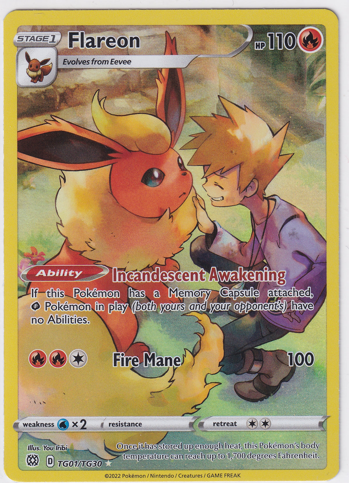 Flareon TG01/TG30 - Brilliant Stars Trainer Gallery - Pokemon Card