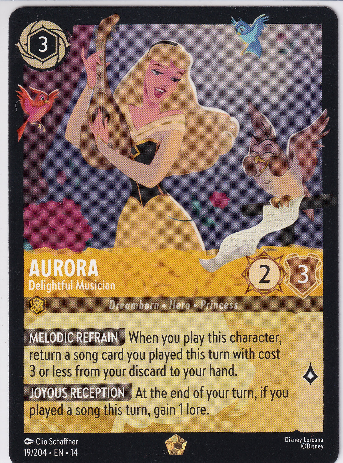 Aurora Delightful Musician Legendary - Disney Lorcana Hyperia City 19/204