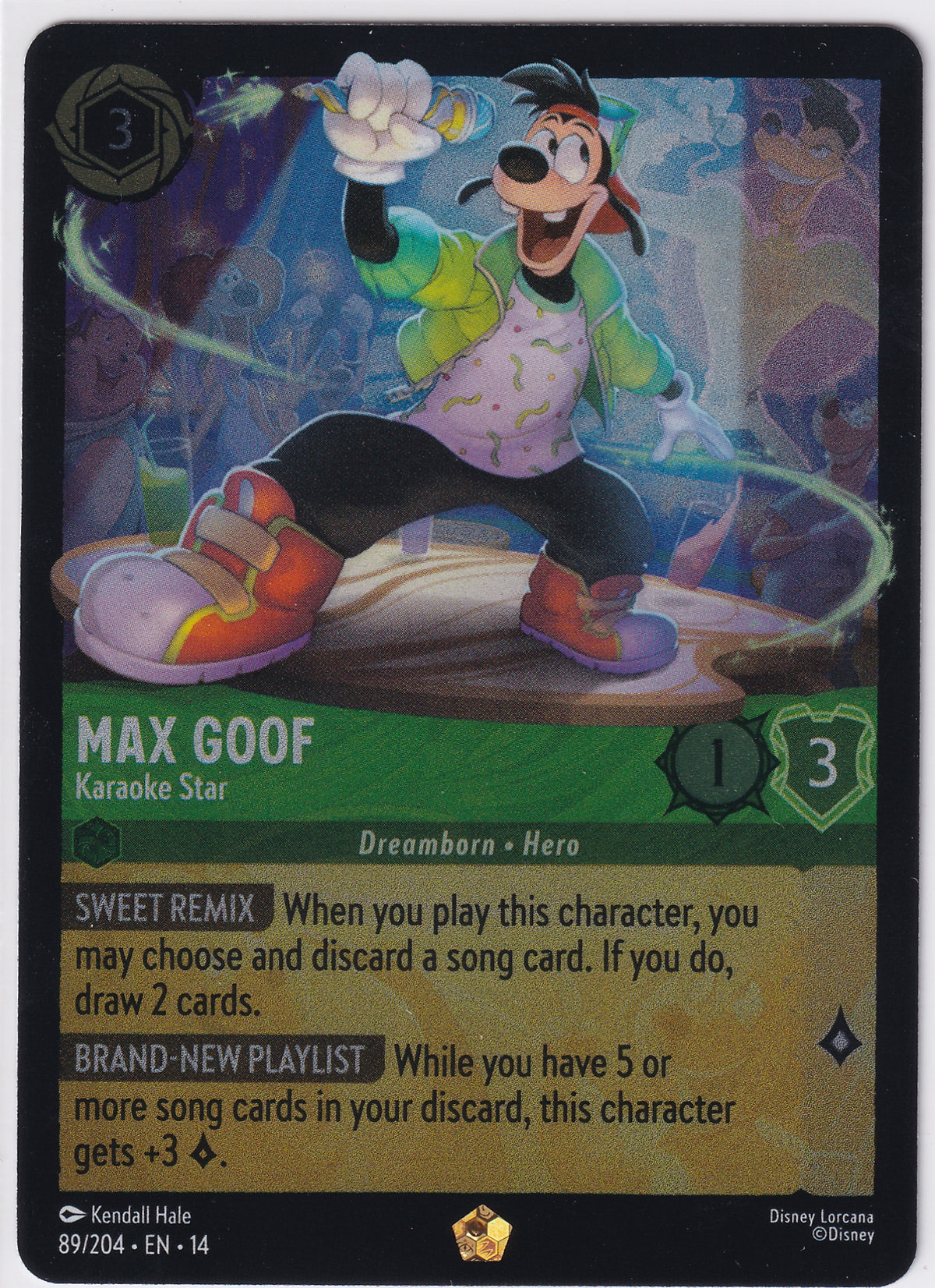 Max Goof Karaoke Star Legendary - Disney Lorcana Hyperia City 89/204