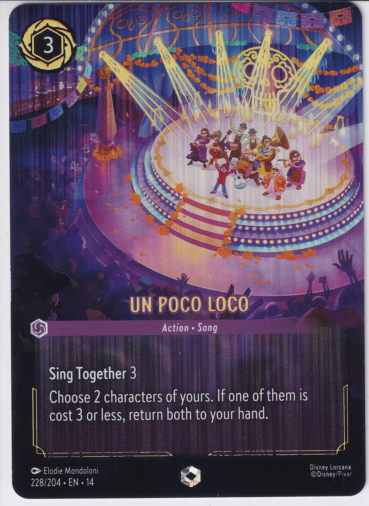 Un Poco Loco Song Enchanted - Disney Lorcana Hyperia City 228/204