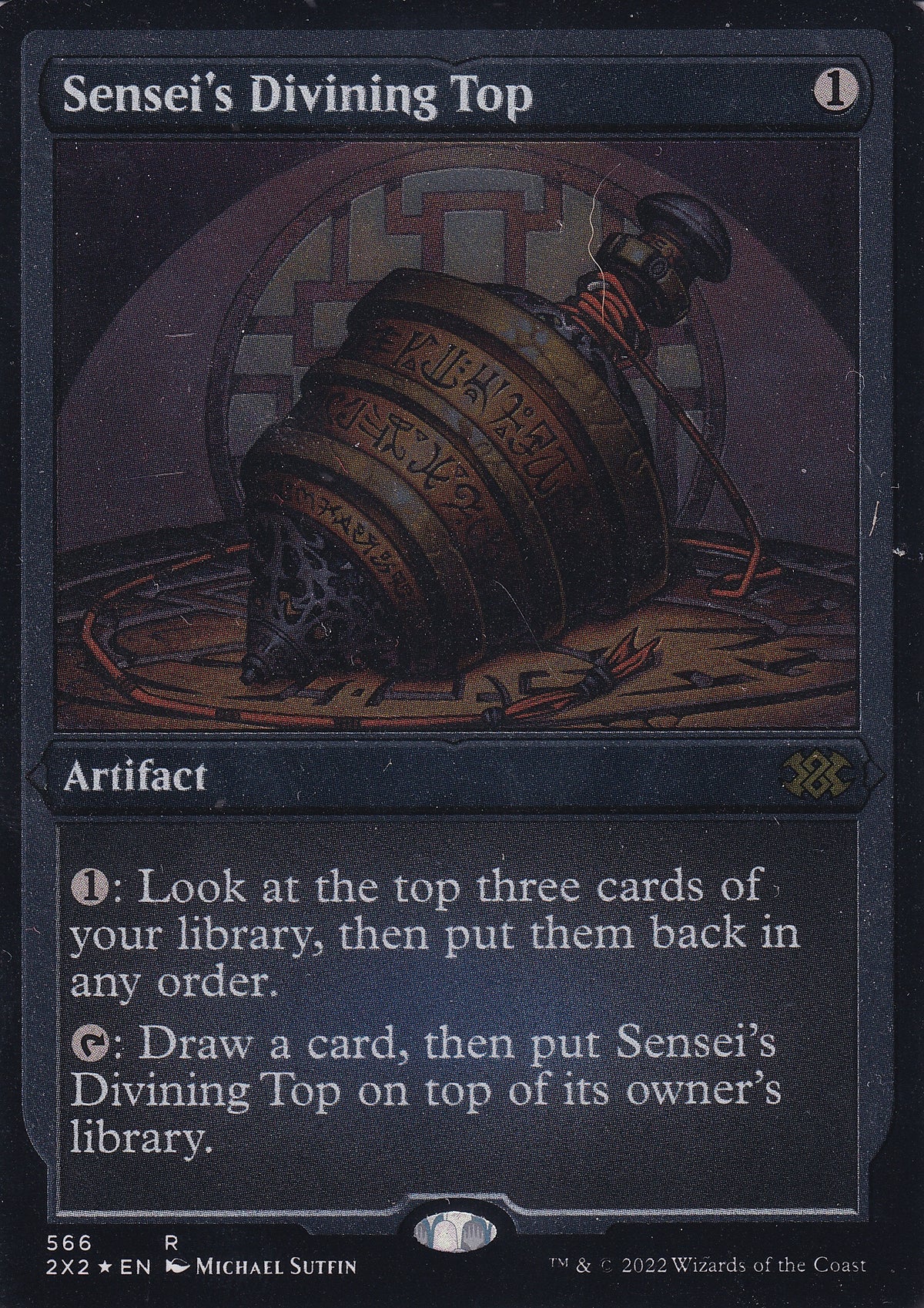 *LP* Sensei's Divining Top Foil Etched - Double Masters 2022 R566 Magic the Gathering Card